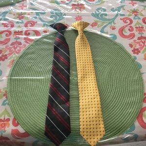 Two clip - on ties.